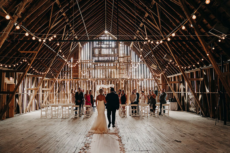 wedding at the historic Northern Michigan Barn